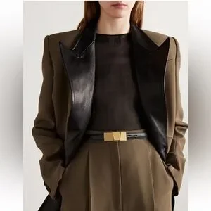 KHAITE | Accessories | Khaite Axel Small Belt 85 Gold Black 